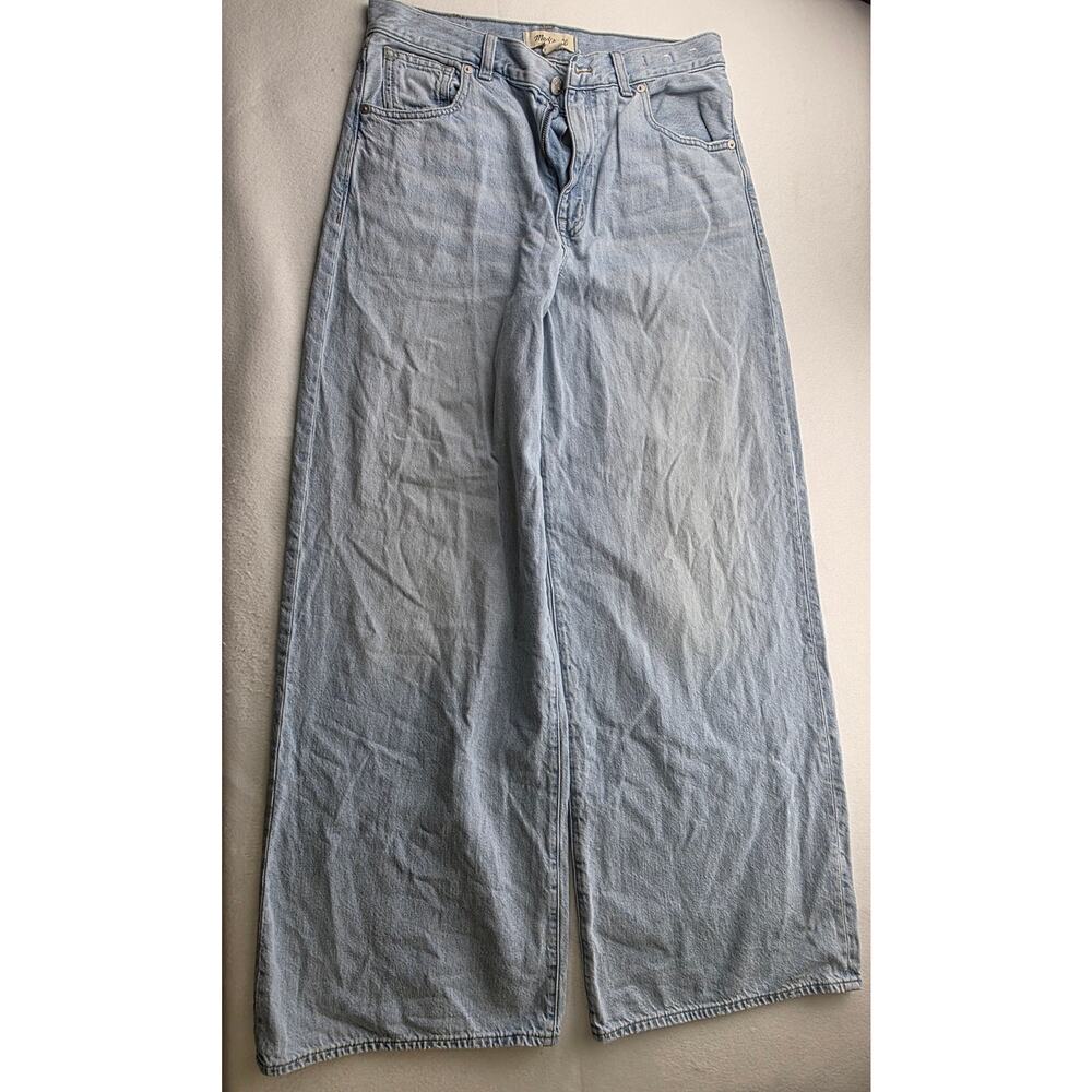 Madewell Super Wide Leg Jean Light Wash Size 28 - Picture 3 of 15
